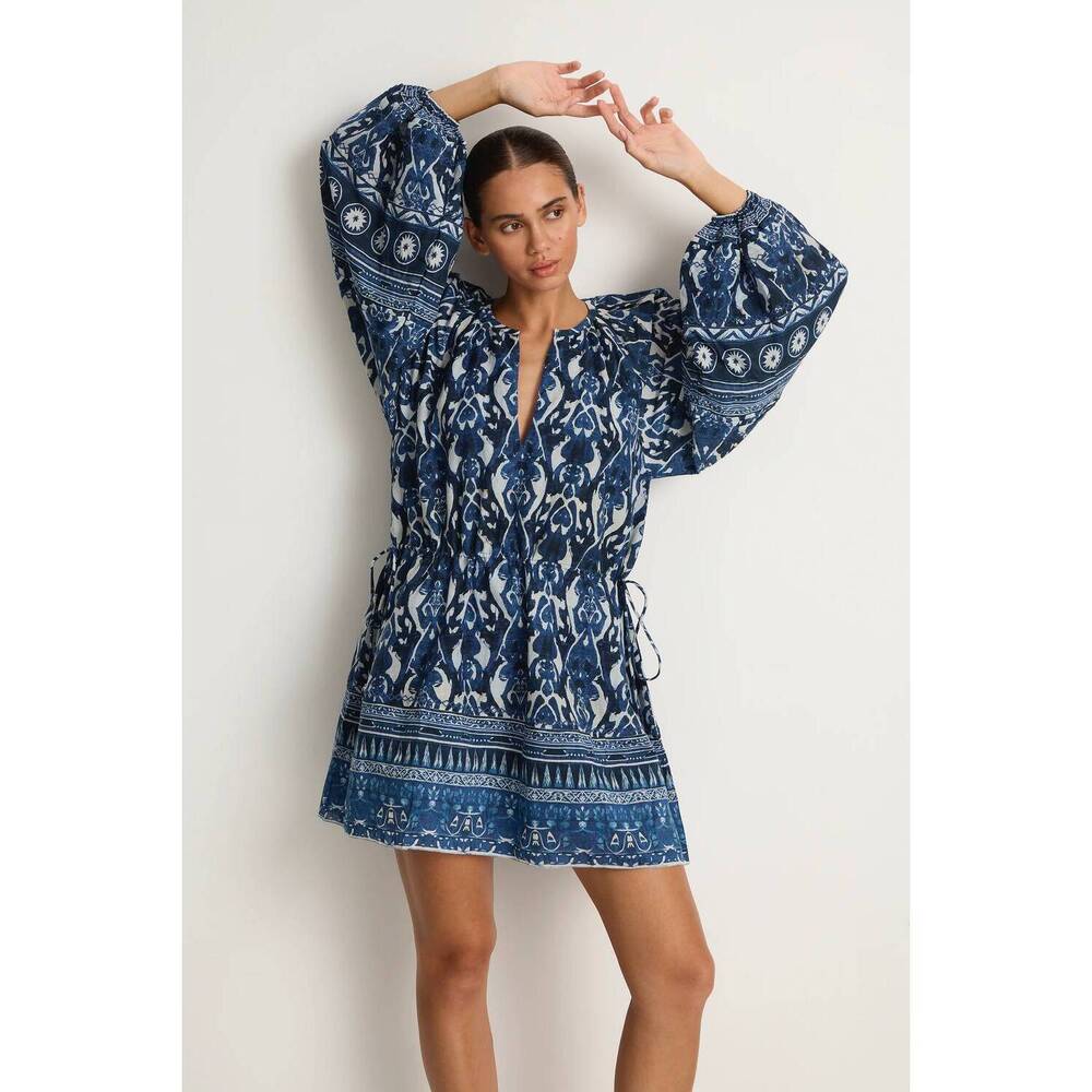 NEW MARIA CHER delancey vito dress in blue vibes